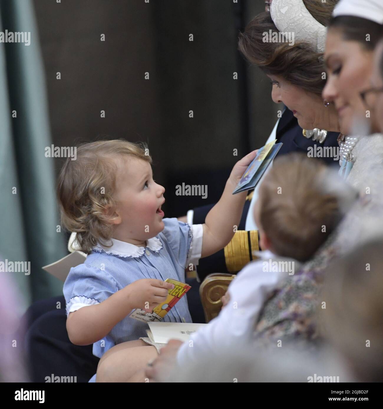 STOCKHOLM 20180608 Prinz Alexander in der Schlosskirche Drottningholm, Schweden am Freitag während der Taufe von Prinzessin Madeleine und Chris O’Neill’s Tochter Prinzessin Adrienne Foto: Janerik Henriksson / TT kod 10030 Stockfoto