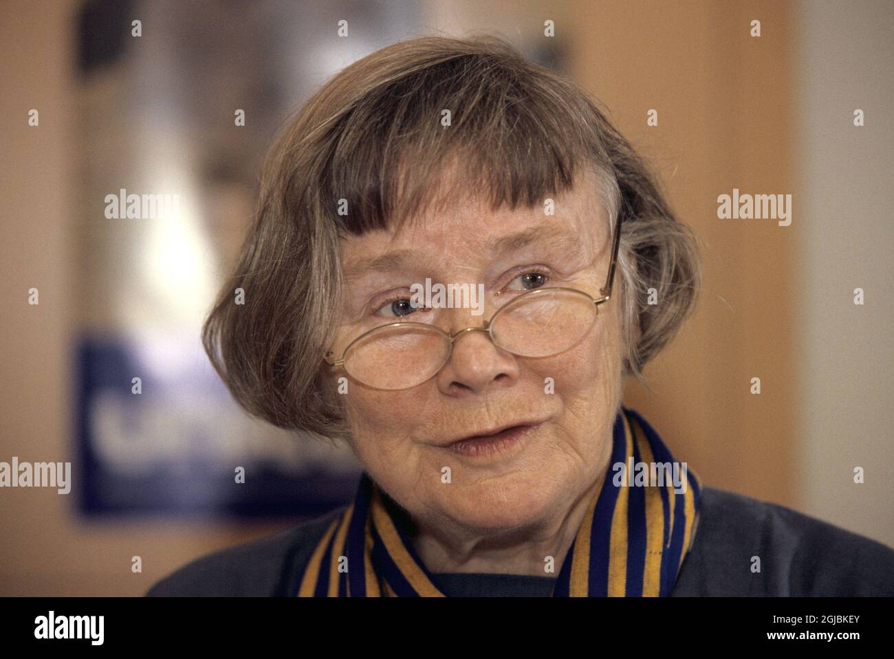 Datei 1999 Lisbet Palme, Witwe des ermordeten schwedischen Premierministers Olof Palme, ist 87 Jahre alt gestorben Stockfoto