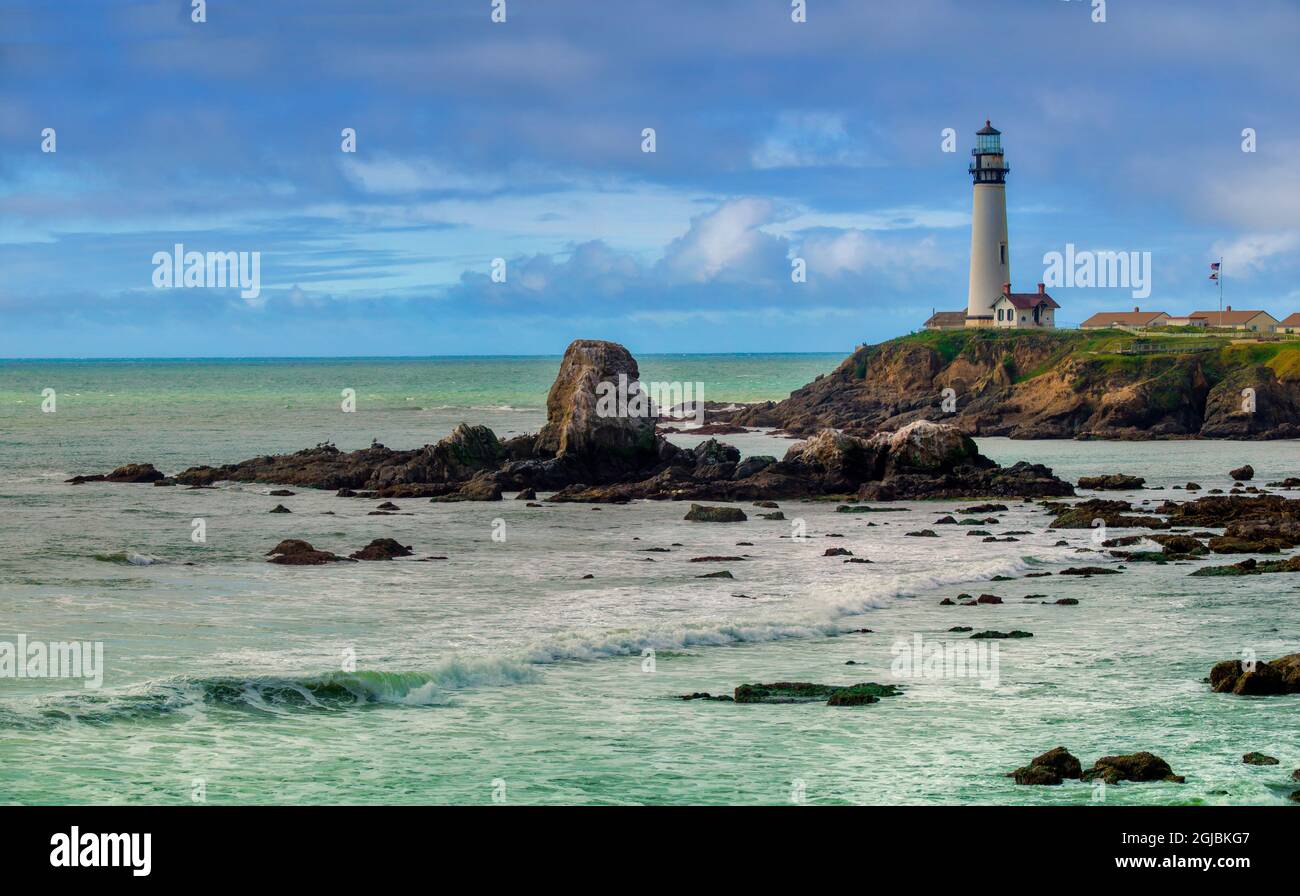 Pigeon Point Lighthouse, Big Sur, Kalifornien, USA Stockfoto