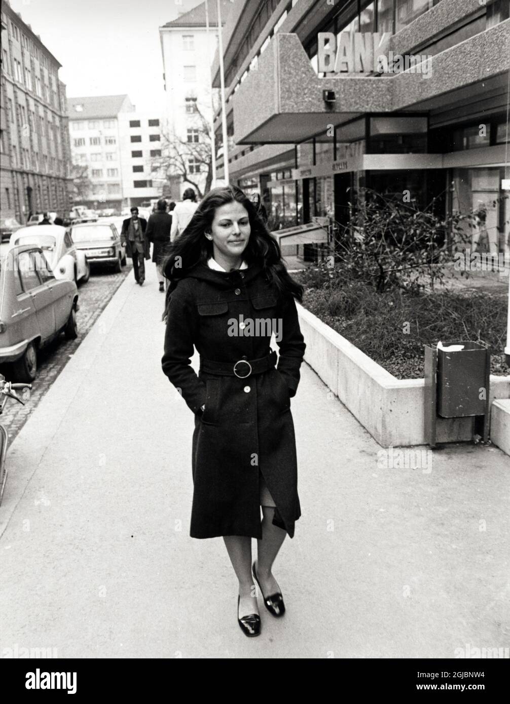 Silivia Renate Sommerlath (jetzige Königin Silvia von Schweden) in Innsbruck 1974 (c) Charles Hammarsten / IBL Stockfoto