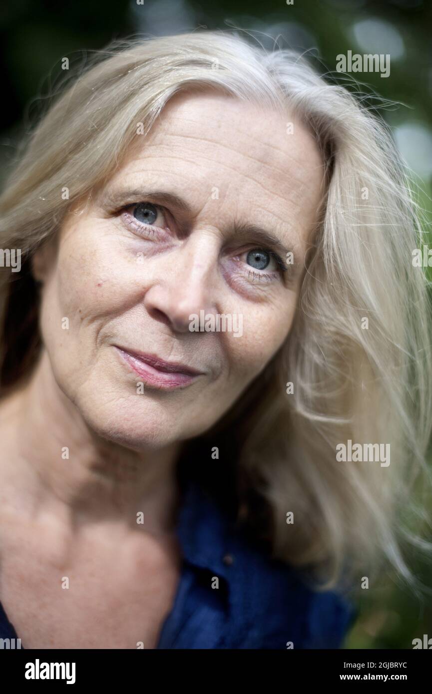 STOCKHOLM 20110711 - Katarina Frostenson Geboren am 5. März 1953 in Stockholm, ist schwedische Dichterin, Übersetzerin und seit 1992 Mitglied der Schwedischen Akademie. Foto: Hugo Nabo/ SCANPIX / Kod: 3000 Stockfoto