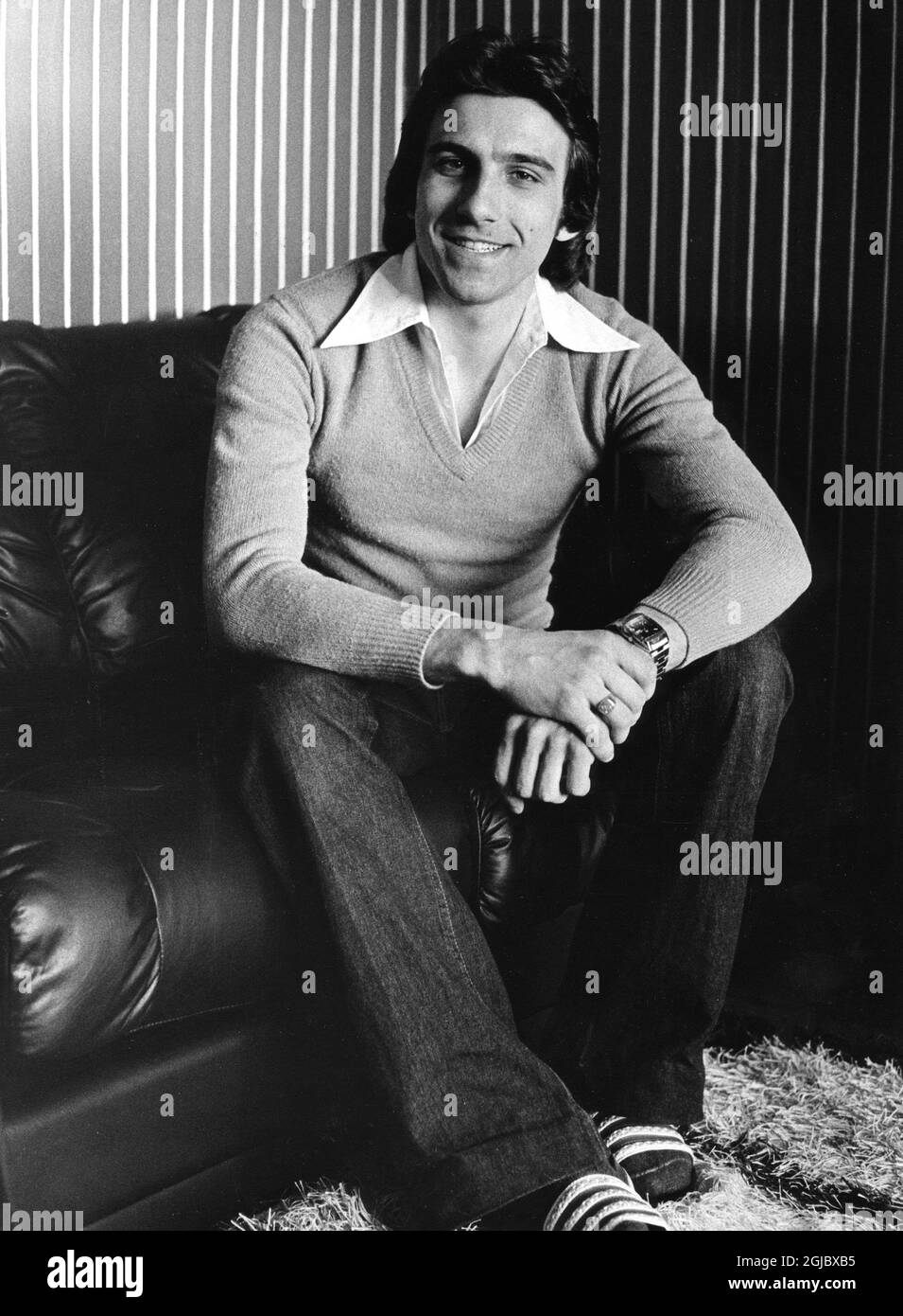 Die neue Übernahme von Vito Knezevic durch die Fußballmannschaft von Djurgarden Stockfoto