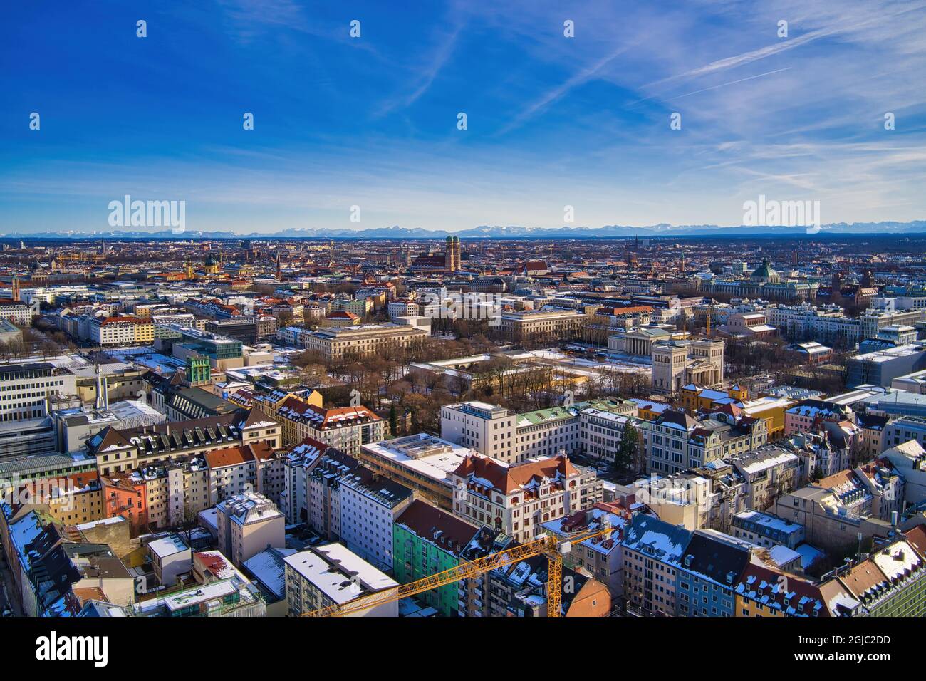 Luftpanorama von München, Deutschland Stockfoto