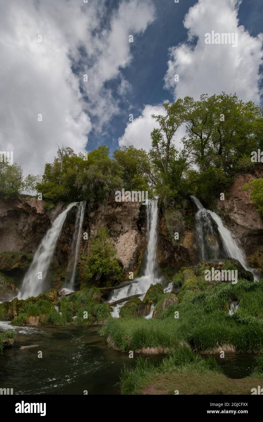 USA, Colorado. Rifle Falls, Rifle Falls State Park. Stockfoto