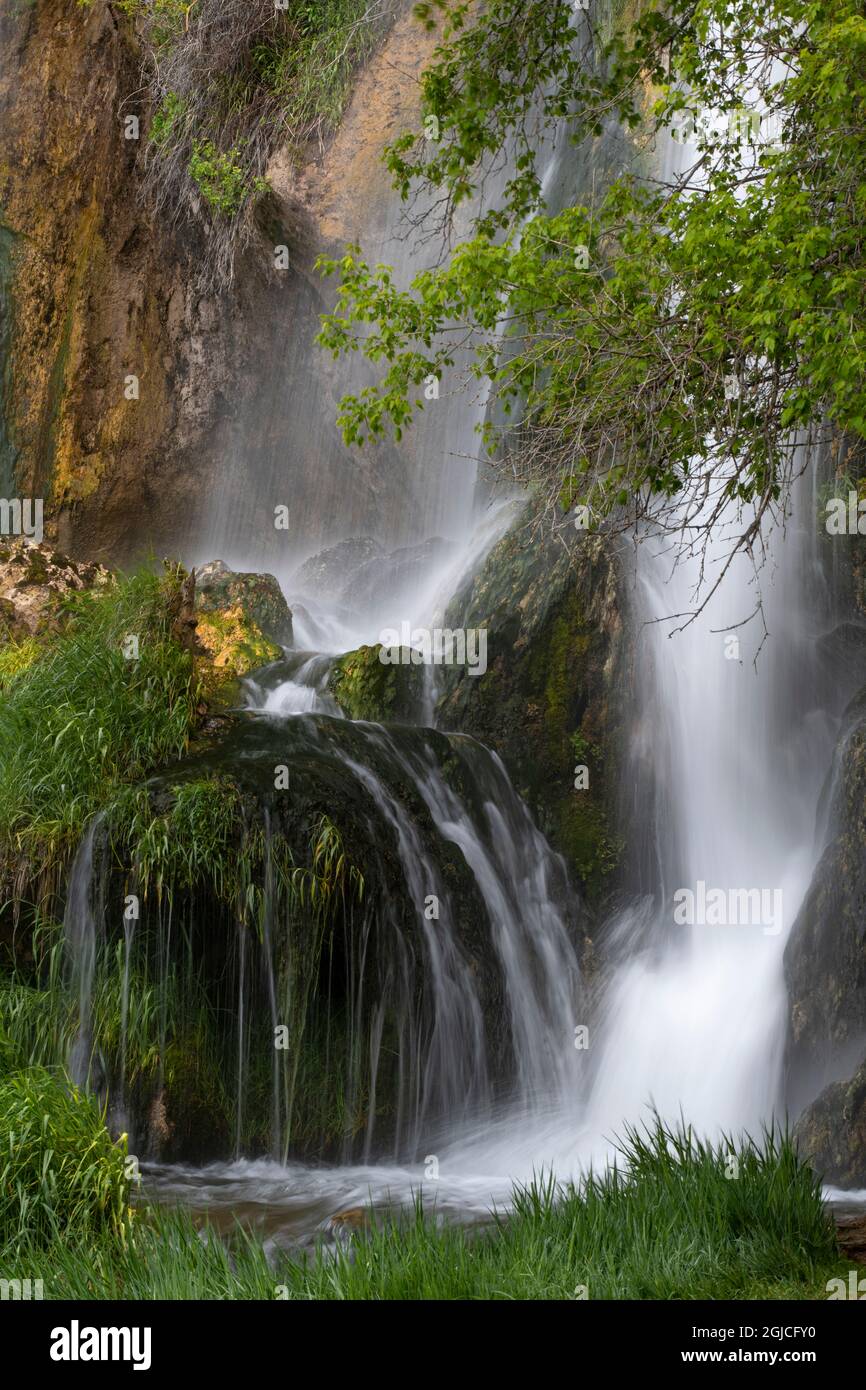 USA, Colorado. Rifle Falls, Rifle Falls State Park. Stockfoto