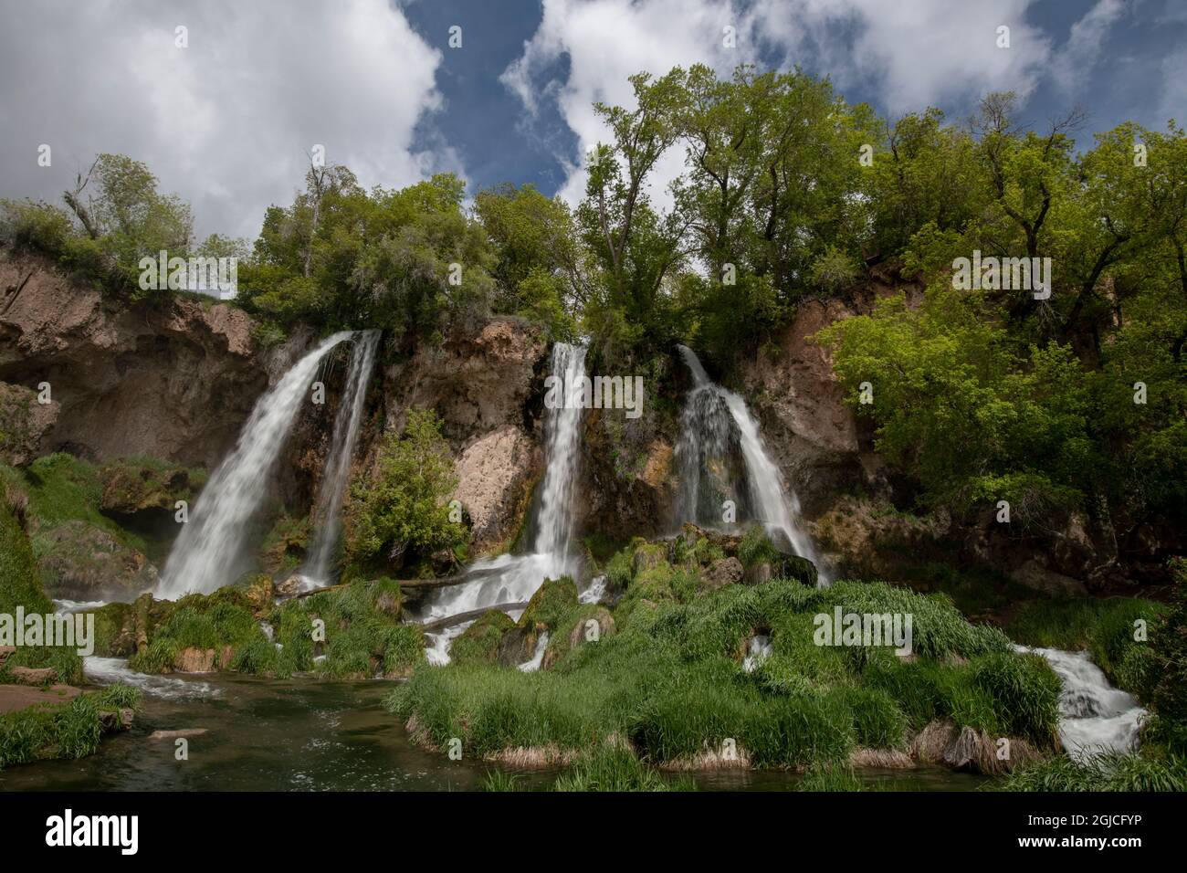 USA, Colorado. Rifle Falls, Rifle Falls State Park. Stockfoto