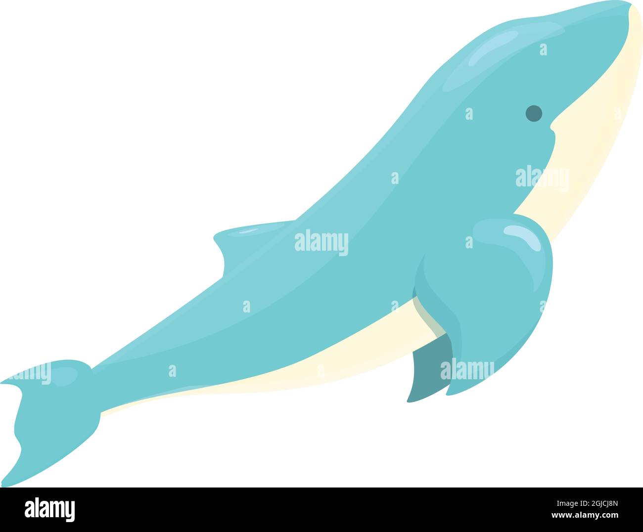 Zeichentrickvektor für Aquatic Show Icon. Delphinfische. Meerpool Stock Vektor