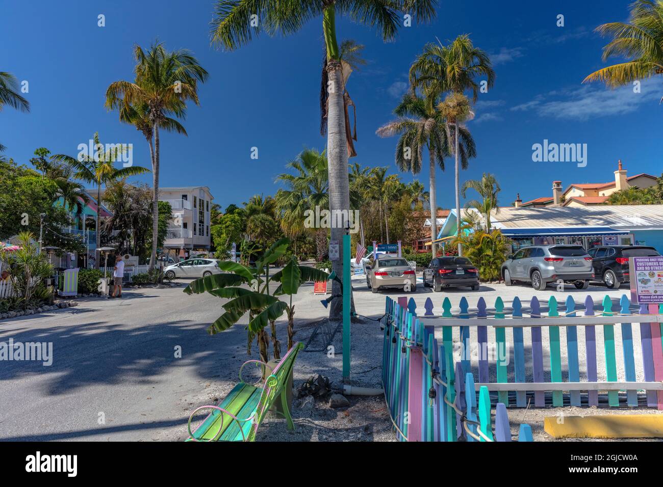 Restaurants auf Captiva Island, Florida, USA. Stockfoto