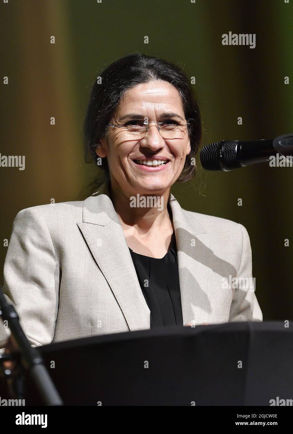 Ilham Ahmed, Ko-Vorsitzender des Exekutivkomitees des Syrischen Demokratischen Rates Humanity for Change in Rojava, Charity-Gala, Stockholm City Conference Center, 2019-11-24 (c) Karin TÃ¶rnblom / TT Kod 2377 Stockfoto