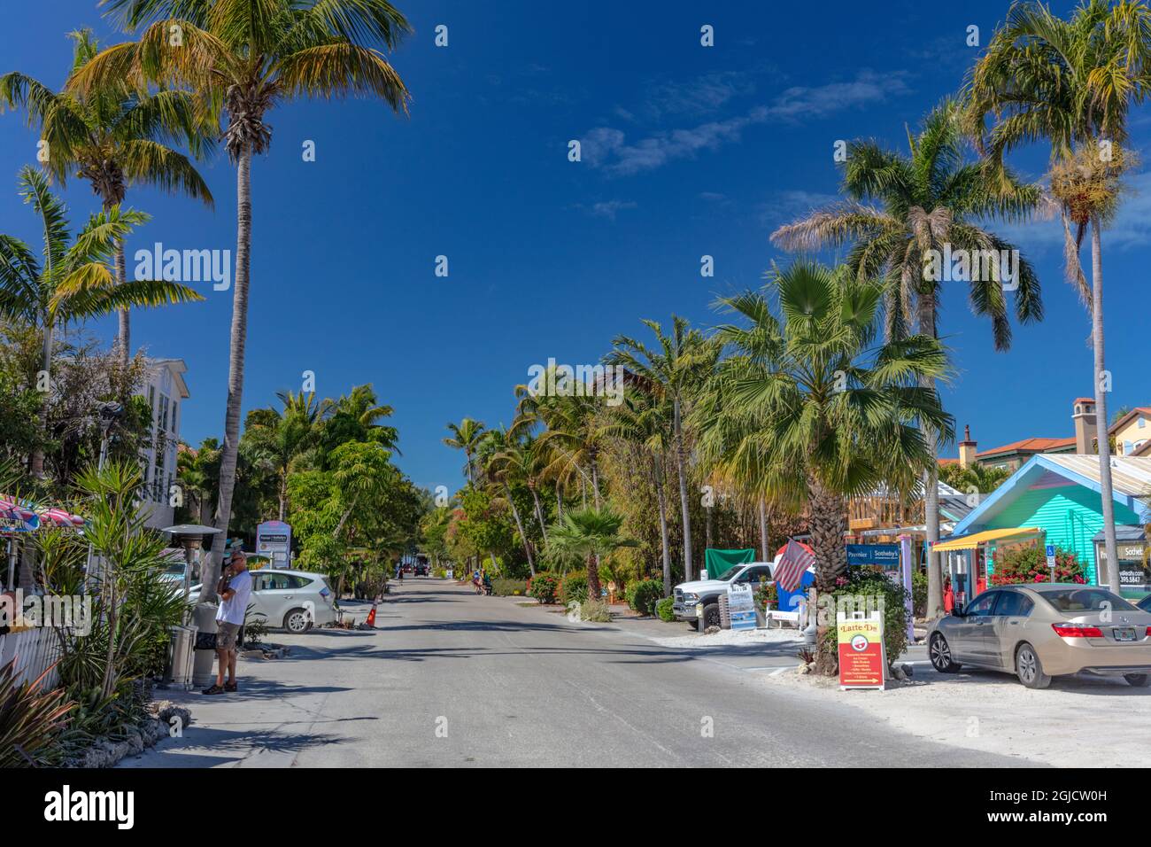 Restaurants auf Captiva Island, Florida, USA. Stockfoto