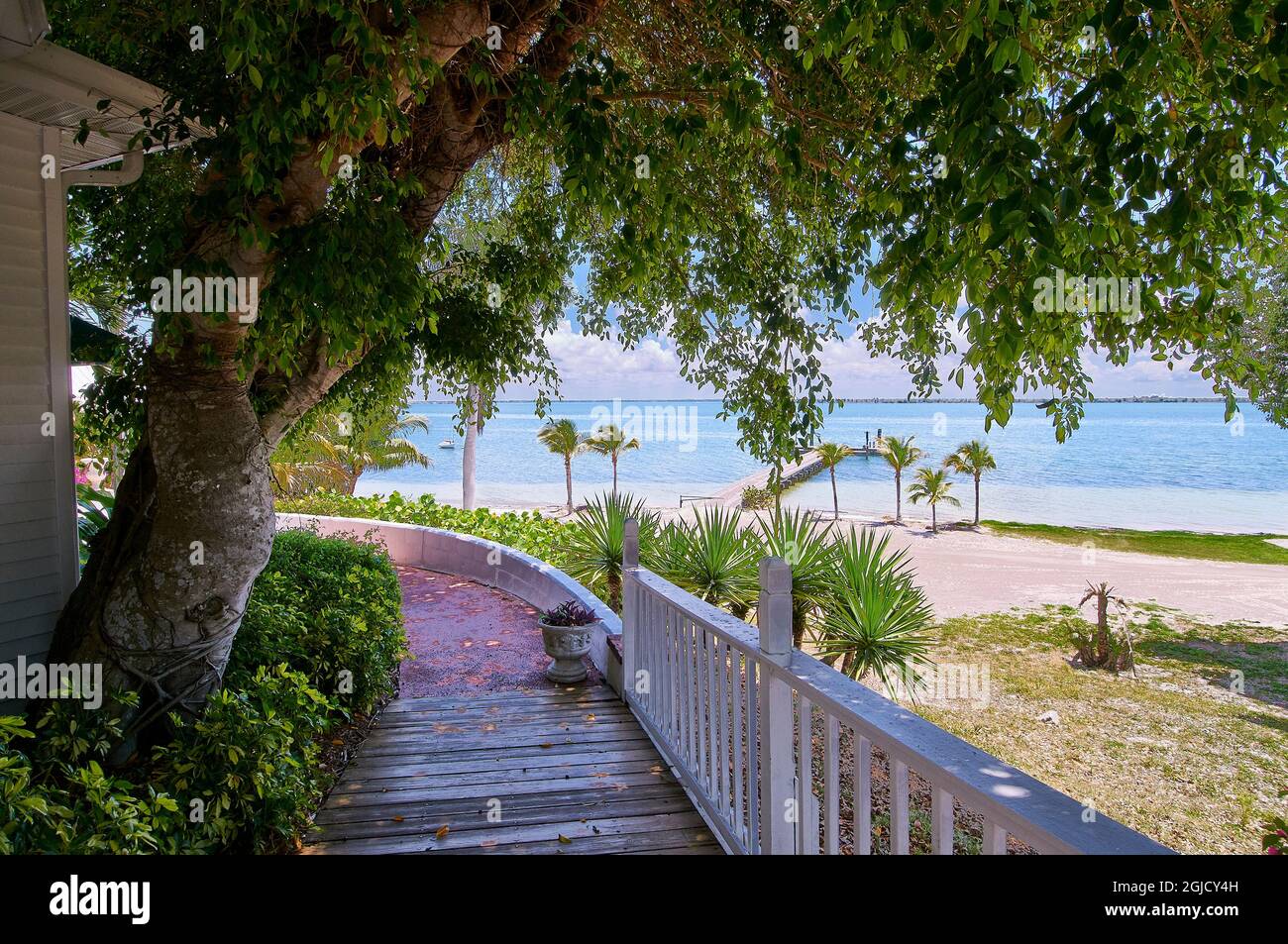 USA, Florida, Useppa Island. Es wurde 1996 in das US-Register of Historic Places aufgenommen. Stockfoto