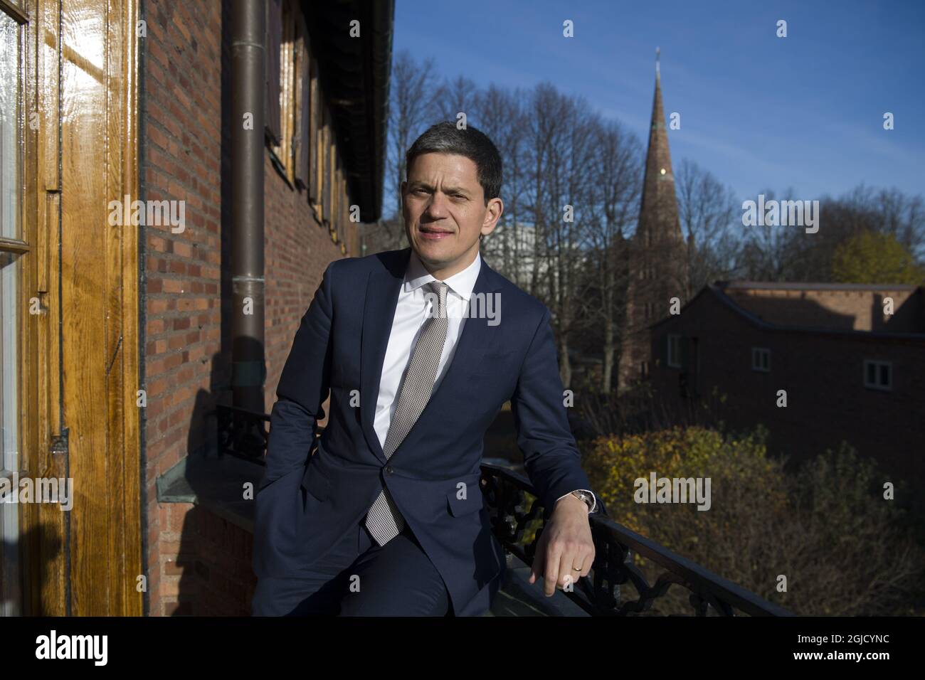 David Miliband während seines Aufenthalts in Stockholm, Schweden, um den Menschenrechtspreis 2019 zu erhalten. David Wright Miliband PC ist Geschäftsführer des International Rescue Committee und Public Policy Analyst. Ein ehemaliger britischer Labour-Partei-Politiker, der Staatssekretär für auswärtige Angelegenheiten und Commonwealth-Angelegenheiten war Foto Henrik Montgomery / TT kod 10060 Stockfoto