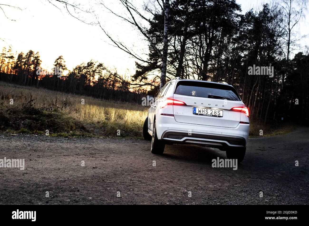 Skoda Kamiq Style 1.0 TSI DSG, Straße, Verkehr, Kommunikation, Fahrzeugfoto: Pontus Lundahl / TT / kod 10050 Stockfoto