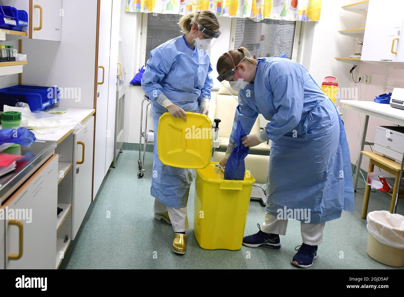 Eine Infektionsklinik bereit für Patienten mit dem Corona-Virus Foto: Mikael Fritzon / TT / kod 62360 Stockfoto