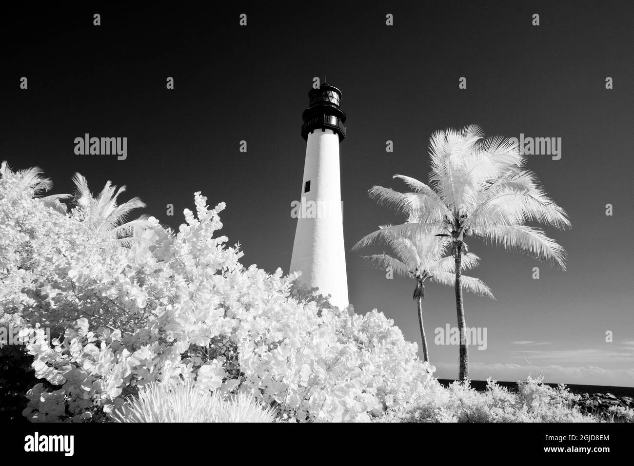 USA, Florida. Cape Florida Leuchtturm in Key Biscayne Stockfoto