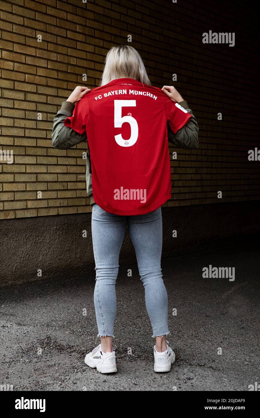 Fotbollsspelaren Hanna Glas som Ã¤r klar FÃ¶r Bayern MÃ¼nchen. Foto: Magnus Sandberg 2020-04-02 (c) SANDBERG MAGNUS / Aftonbladet / TT * * * EXPRESSEN AUS * * * AFTONBLADET / 4560 Stockfoto