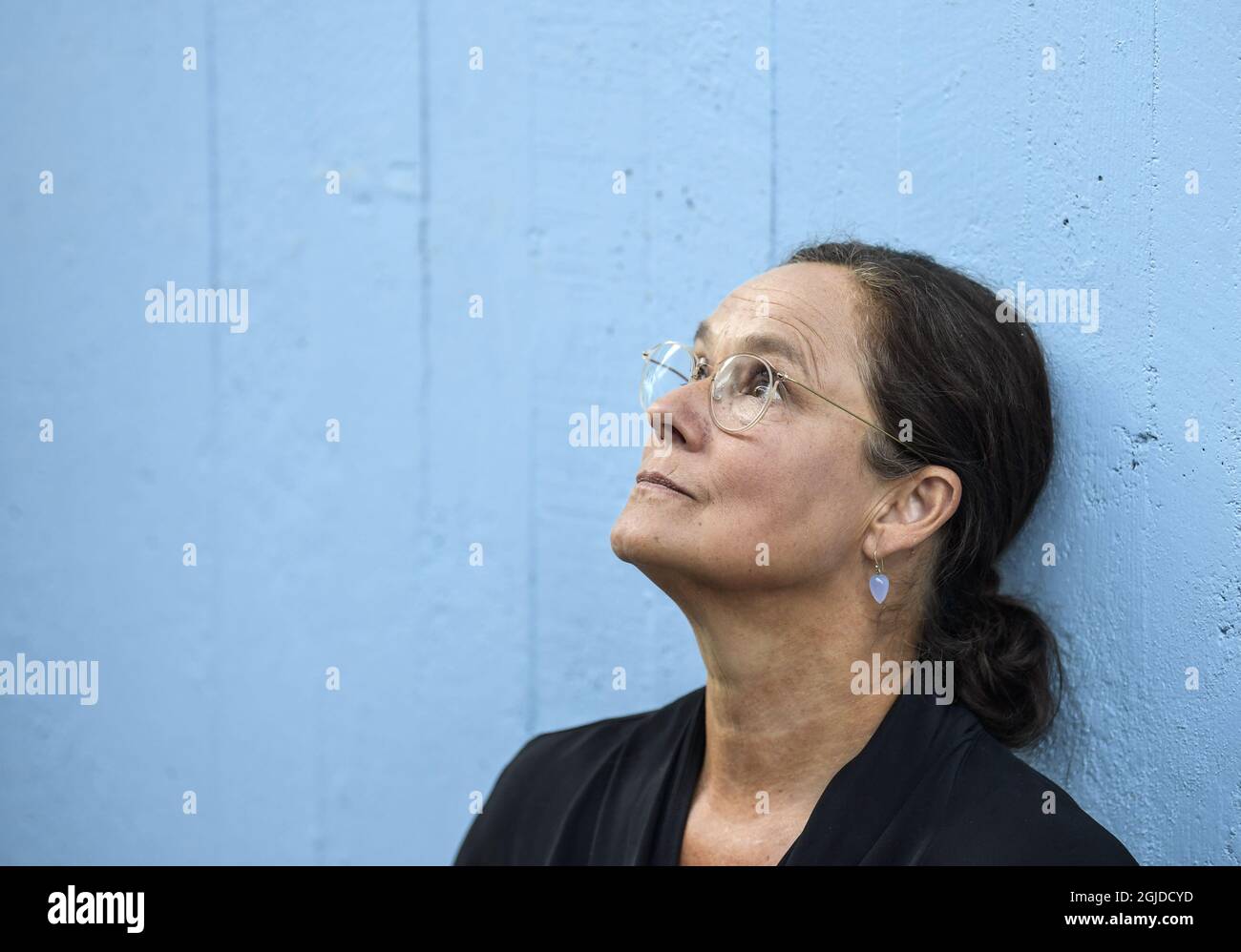 STOCKHOLM 20190815 Schwedische Schauspielerin und Filmregisseurin Pernilla August. Bild aufgenommen am 15. August 2019. Foto: Anders Wiklund / TT / kod 10040 Stockfoto