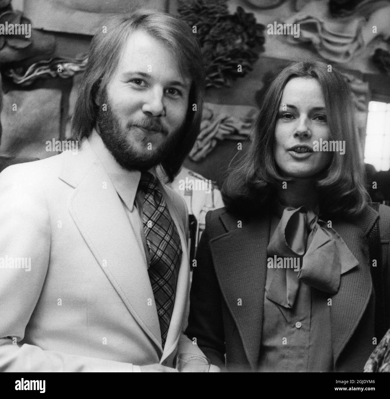 UNDATIERTE ARCHIVE Benny Andersson und Anni-Frid 'Frida' Lyngstad von der schwedischen Popgruppe ABBA. Foto: Jajja Deboussard / Dagens Bild / IBL / TT Code 2466 angefordert von Josh Barwick Stockfoto