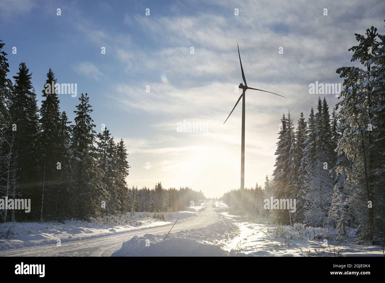 Der Windpark in Askalen in Jamtland, Schweden. Foto: Johanna Hanno / TT / Code 4854 Stockfoto