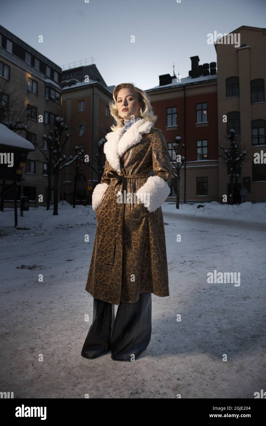 Zara Larsson wird am 08. Februar 2021 in Stockholm, Schweden, fotografiert.  Zara hat ihr erstes Album seit vier Jahren veröffentlicht, 'Poster girl'.  Foto: Gustaf Mansson / SVD / TT / Code 71757 ***EXKLUSIV*** Stockfotografie  - Alamy