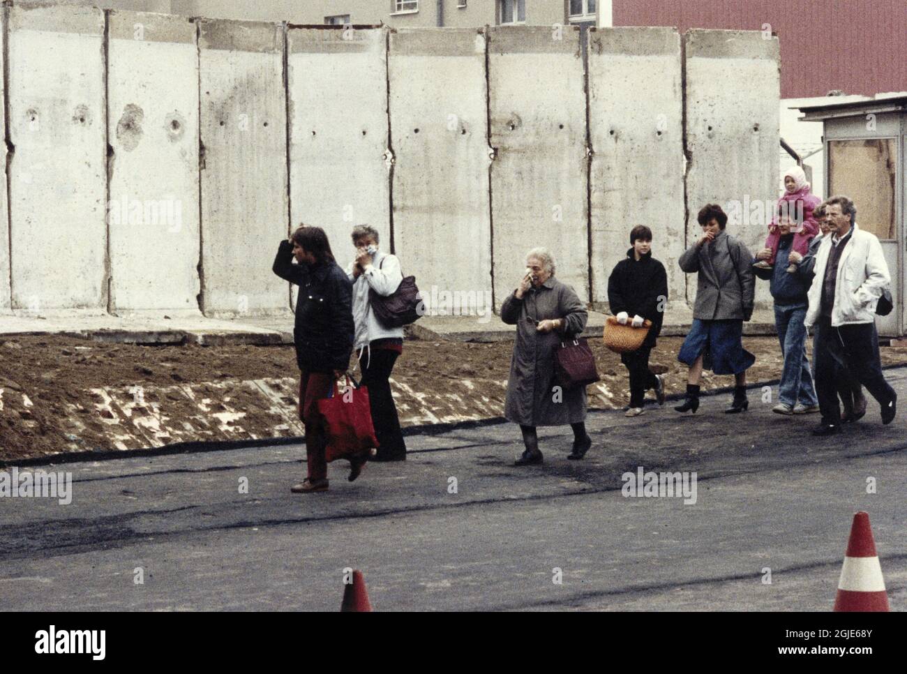 Berlin 1989-11-15 der Fall der Berliner Mauer, die Grenzöffnung. Foto: Sven-Erik Sjoberg / DN / TT / Code 53 Stockfoto