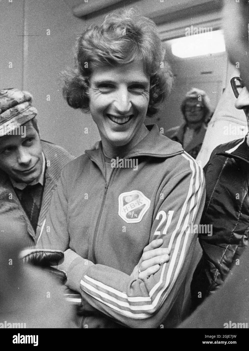 Roy Hodgson als Trainer der schwedischen Fußballmannschaft Halmstad, 17. Oktober 1976. Foto: Ake Malmstrom / DN / TT / Code 37 Stockfoto