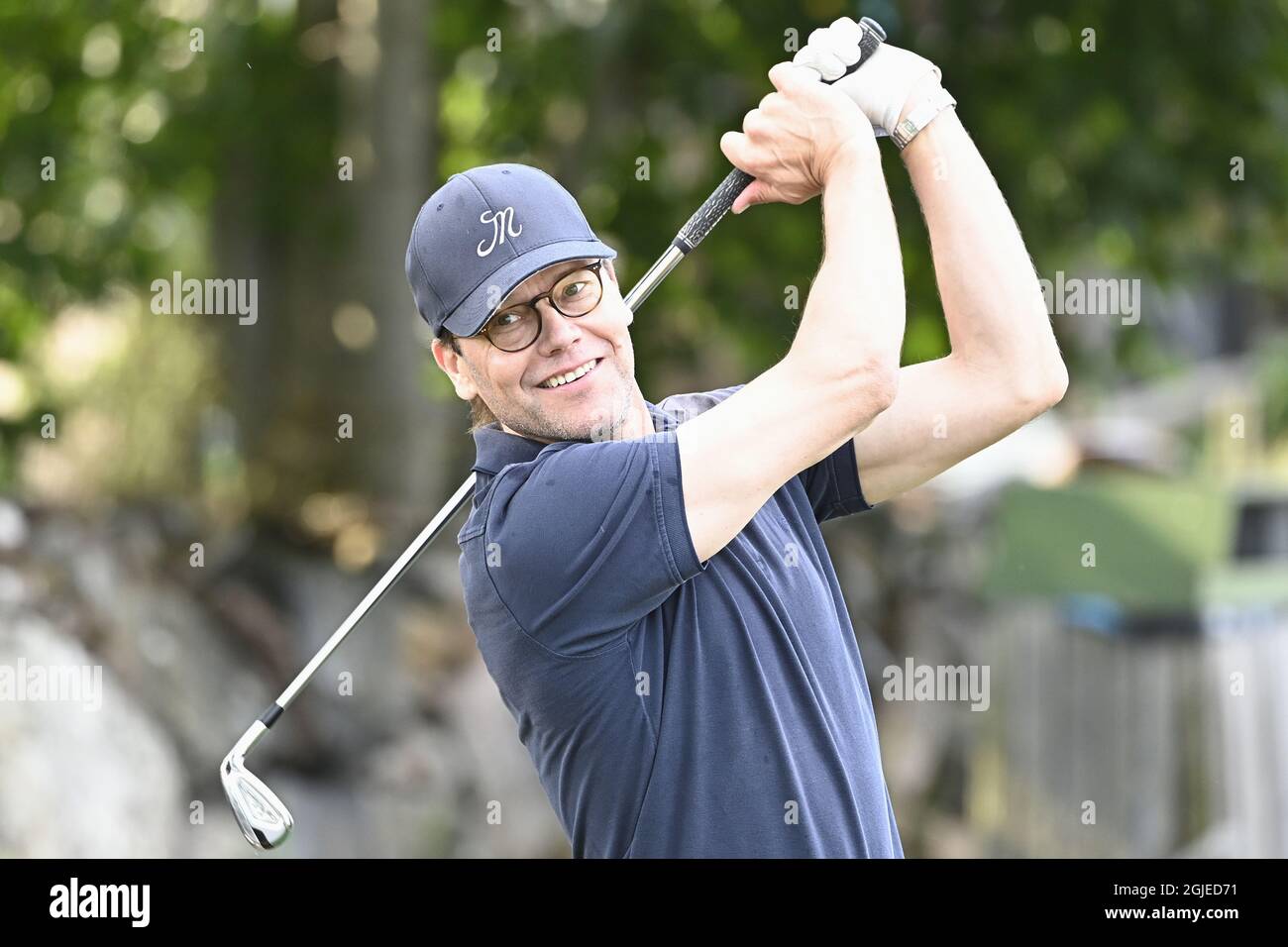 Prinz Daniel spielt beim Victoria Golfturnier im Ekerum Golf Resort, Borgholm, Oland, Schweden, Juli 13, 2021. Foto: Mikael Fritzon / TT / Code 62360 Stockfoto