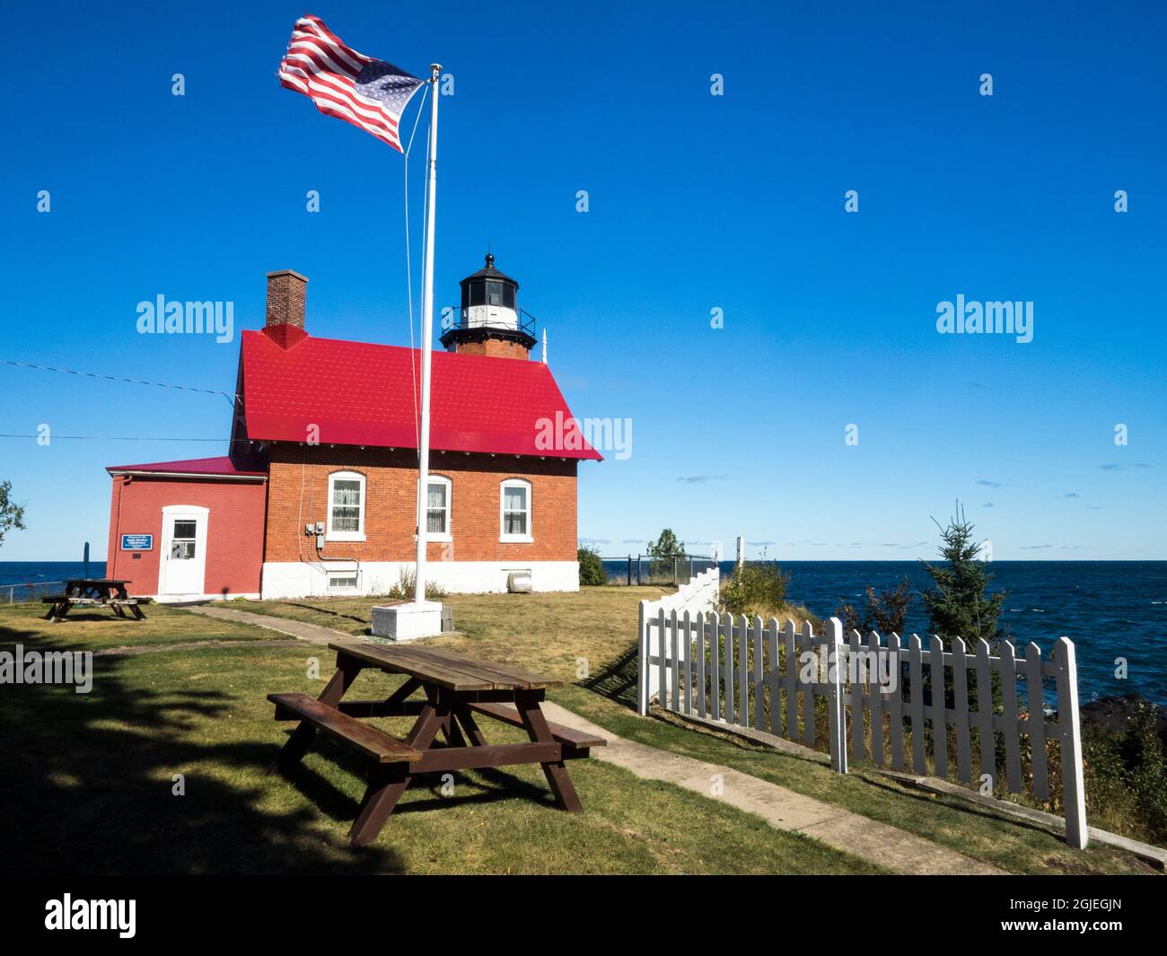 USA, Michigan, Upper Peninsula. Eagle Harbor Leuchtturm. Michigan. Stockfoto