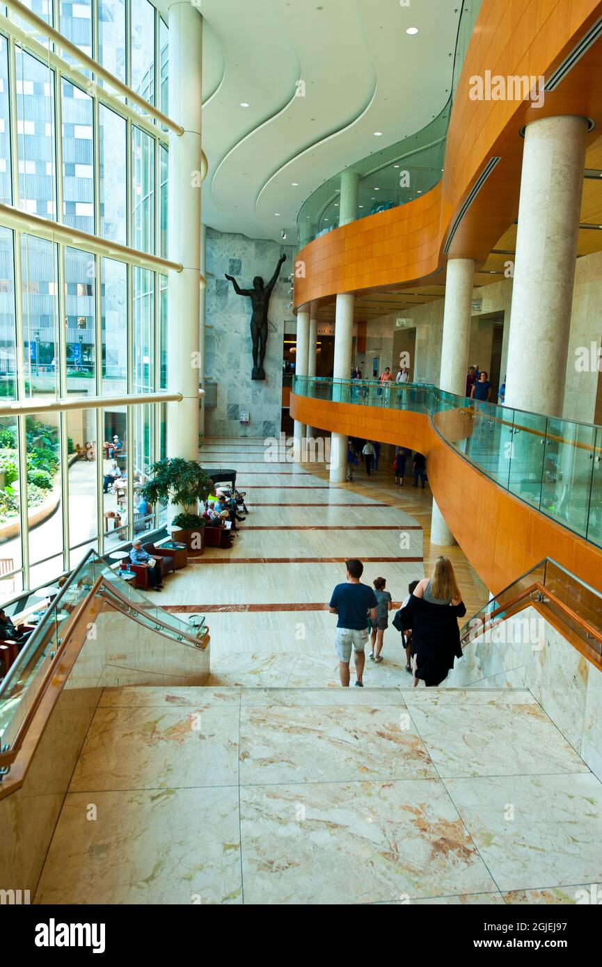 USA, Minnesota, Rochester, Mayo Clinic Landow Atrium zwischen Mayo- und Gonda-Gebäuden Stockfoto