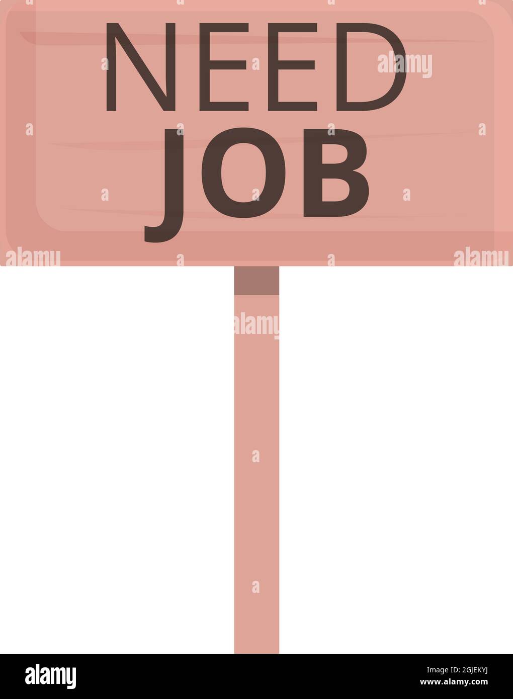 Job Banner Symbol Cartoon Vektor benötigen. Beschäftigung suchen. Karrierechancen Stock Vektor