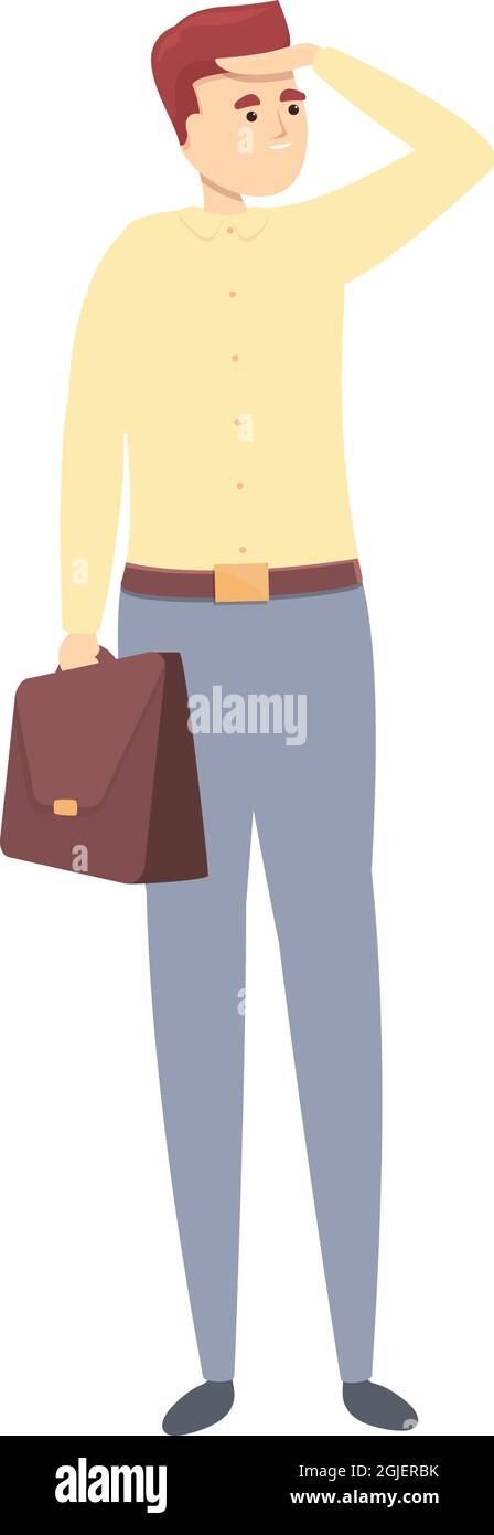 Zeichentrickvektor für das Symbol der Arbeitsagentur. Mitarbeiter im Büro. Computerteam Stock Vektor