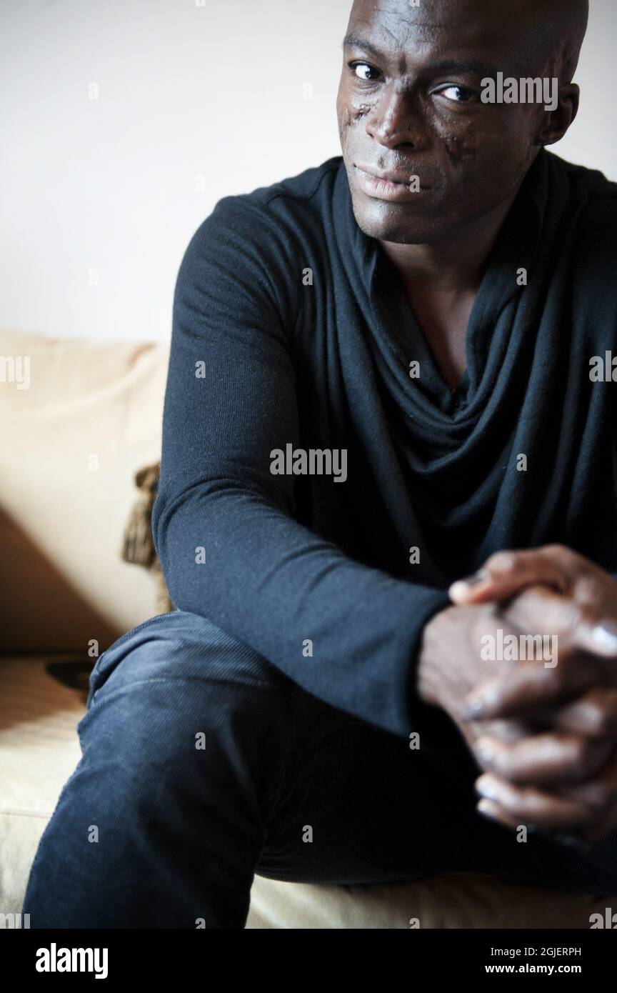 English Soul und R&B Singer-Songwriter Seal zu Besuch in Stockholm. Stockfoto