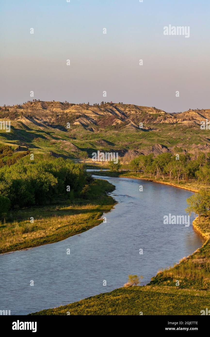 Der Musselshell River bricht in Petroleum County, Montana, USA. Stockfoto