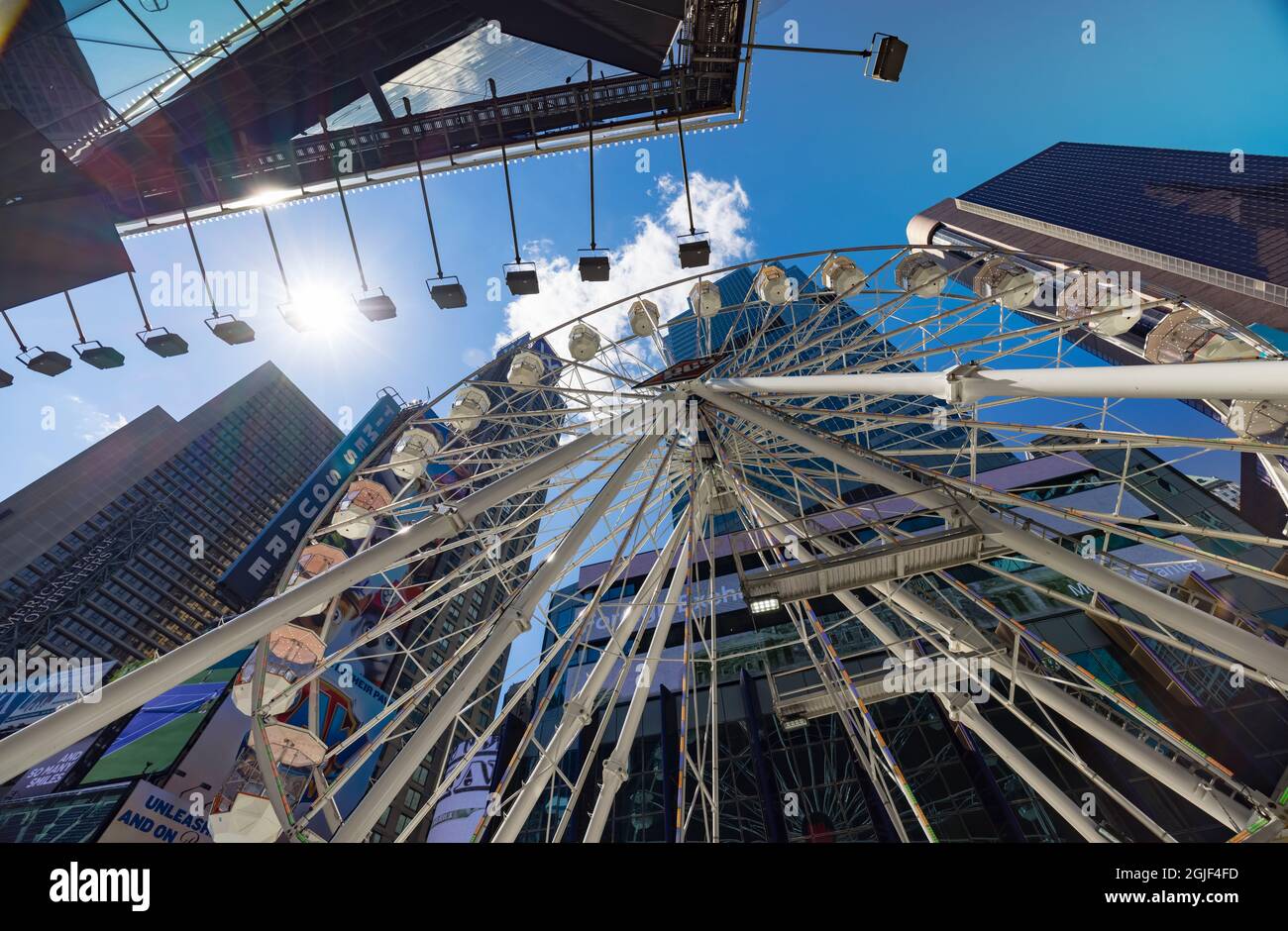 Das Riesenrad wurde am Times Square in NYC neu eröffnet Stockfoto