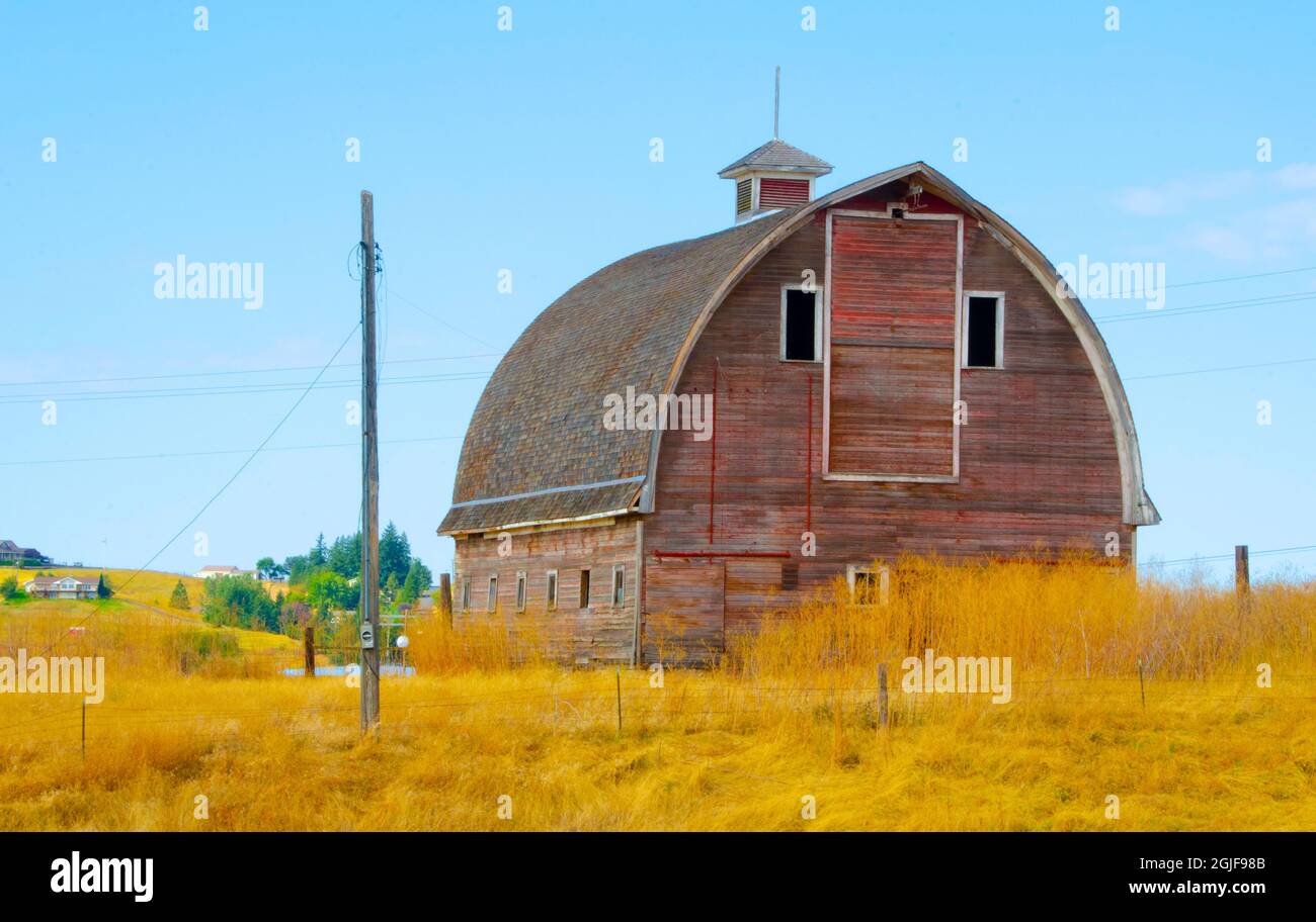 USA, Washington State, The Palouse Rustikale Scheune Stockfoto