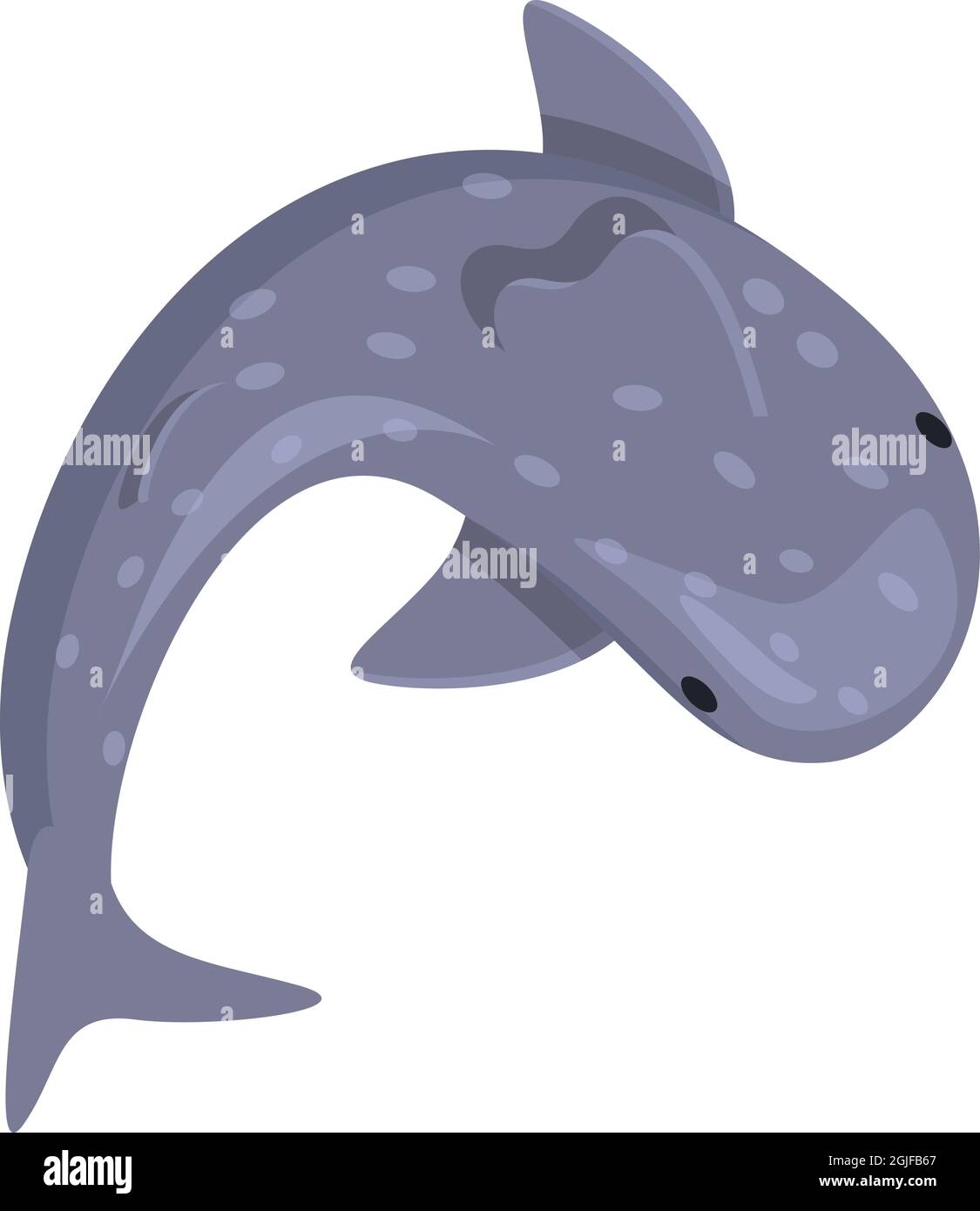 Seewalhai Symbol Cartoon-Vektor. Meeresfische. Unterwasser-Tier Stock Vektor