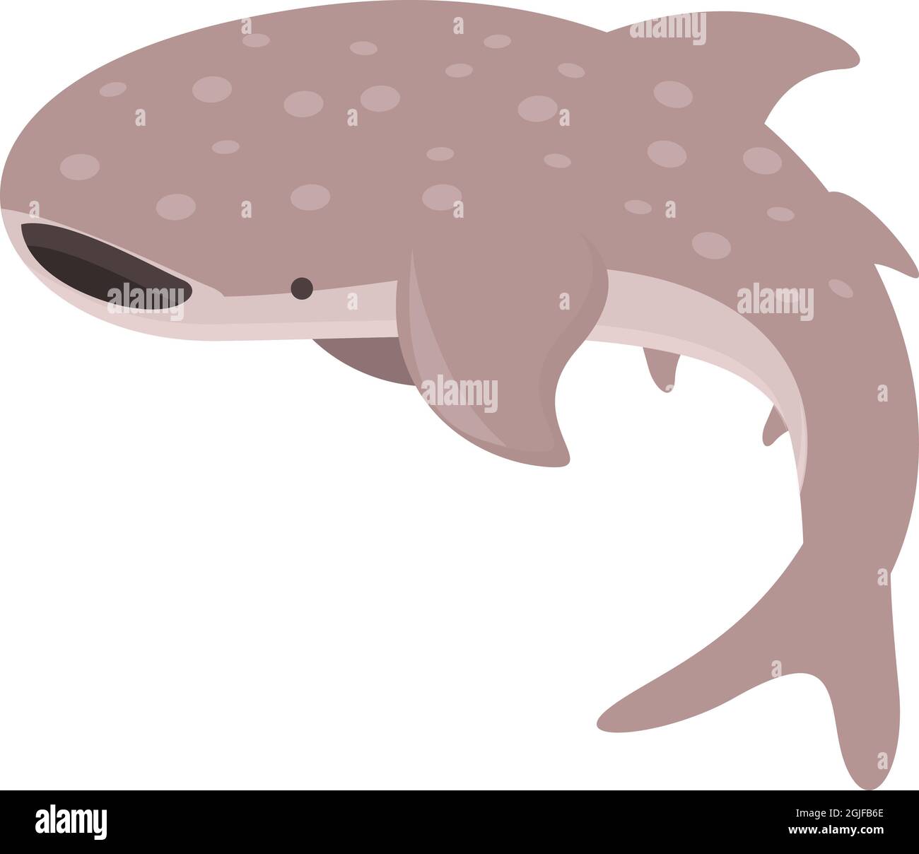 Wasserwalhai Symbol Cartoon-Vektor. Fisch aus dem Meer. Meerestier Stock Vektor