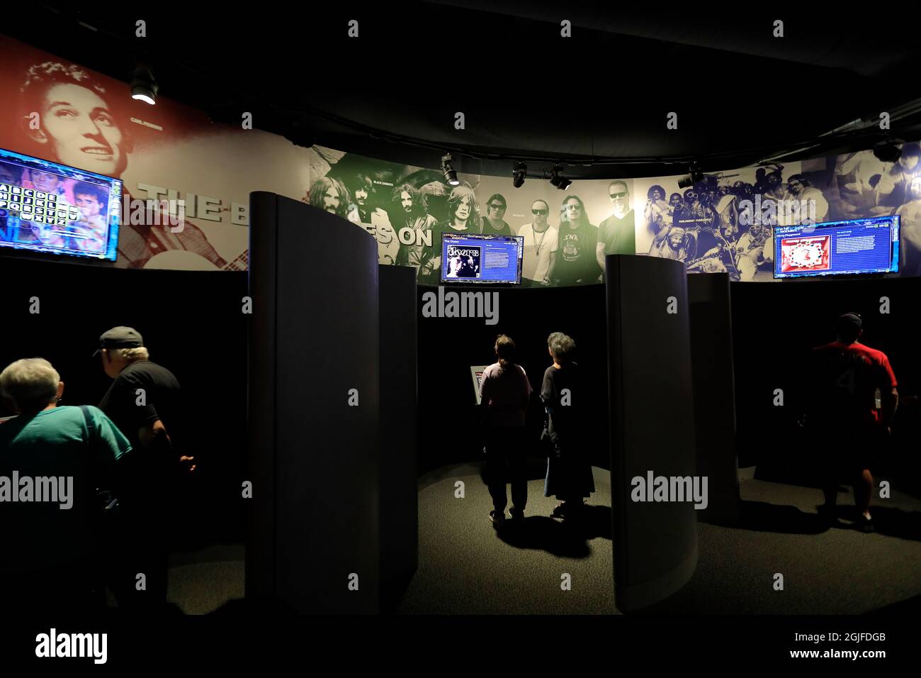 Die Ausstellungen der frühen Einflüsse auf Rock and Roll Musik.Rock and Roll Hall of Fame.Cleveland.Ohio.USA Stockfoto