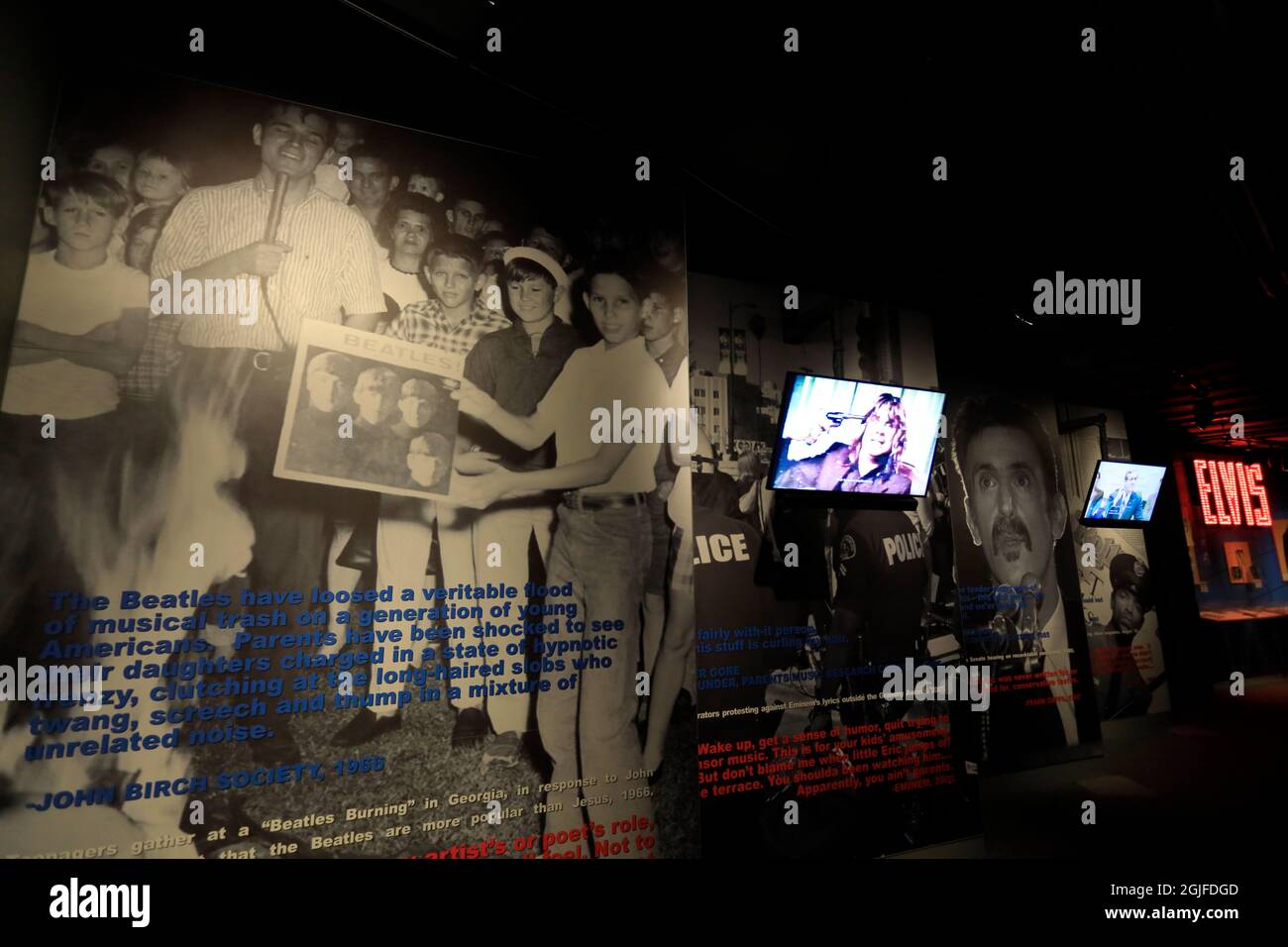 Die Ausstellungen der frühen Einflüsse auf Rock and Roll Musik.Rock and Roll Hall of Fame.Cleveland.Ohio.USA Stockfoto