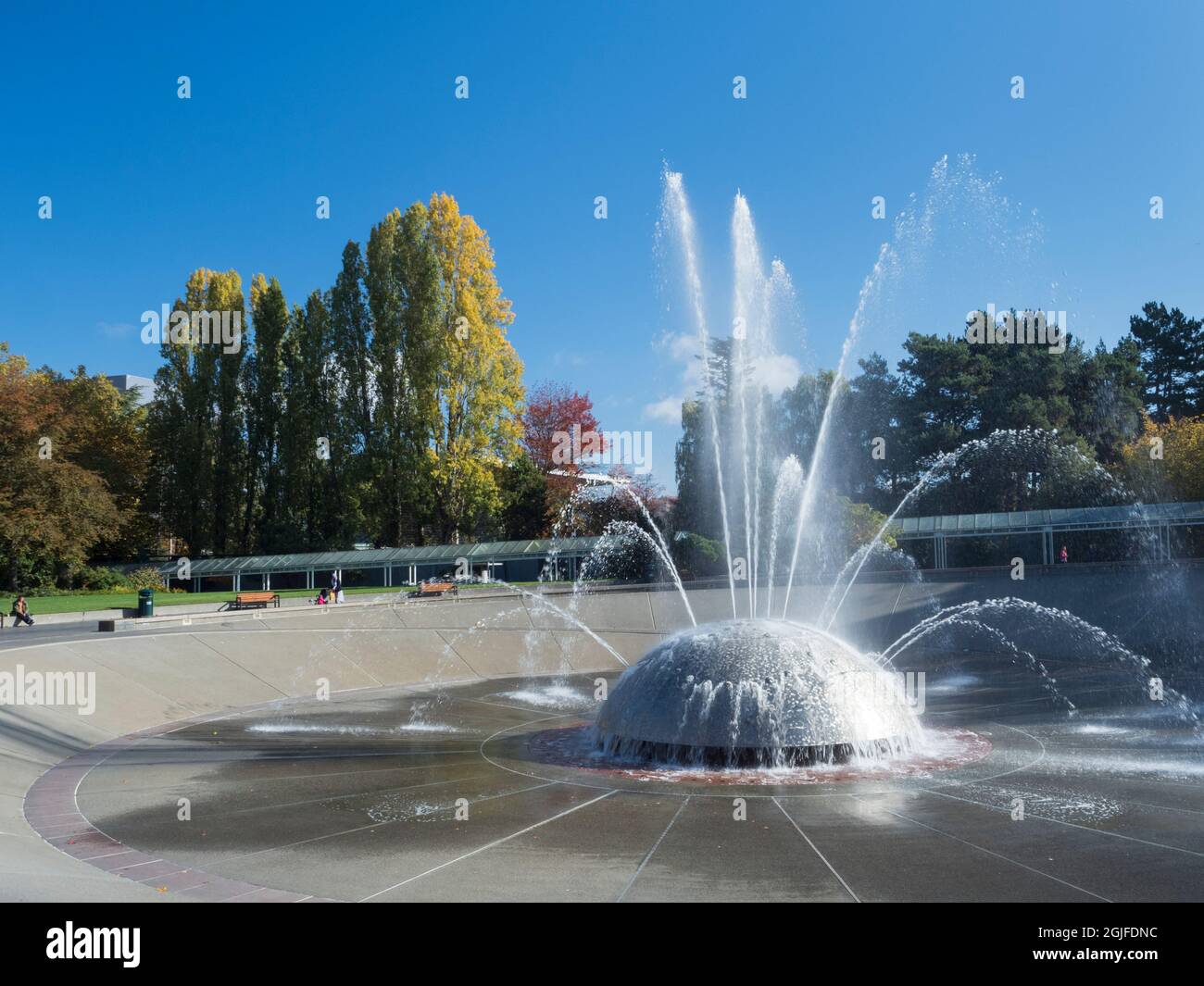 USA, Washington State, Seattle, International Fountain im Seattle Center Stockfoto