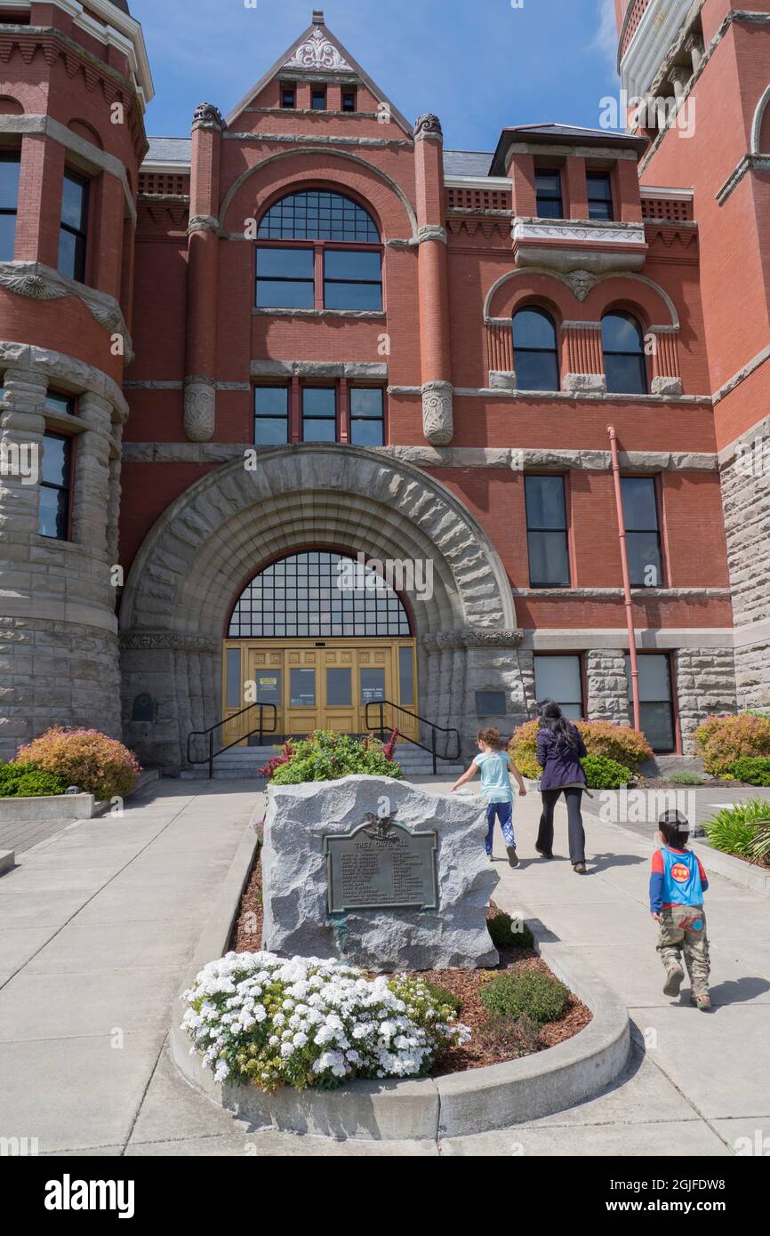 USA, Washington State, Port Townsend, Jefferson County Courthouse, erbaut 1892 im romanischen Architekturstil Stockfoto