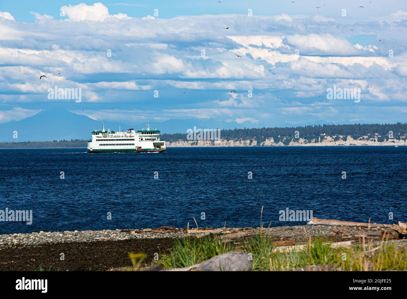 Port Townsend, Staat Washington. Washington State Ferry. Stockfoto