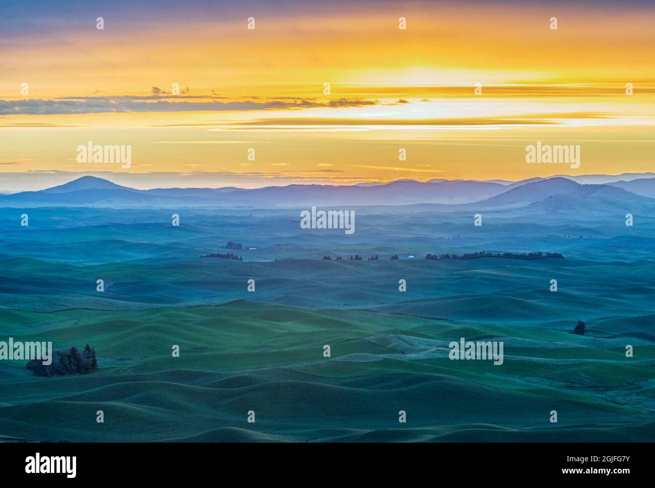 Washington State, Steptoe Butte State Park, Steptoe Sunrise Stockfoto
