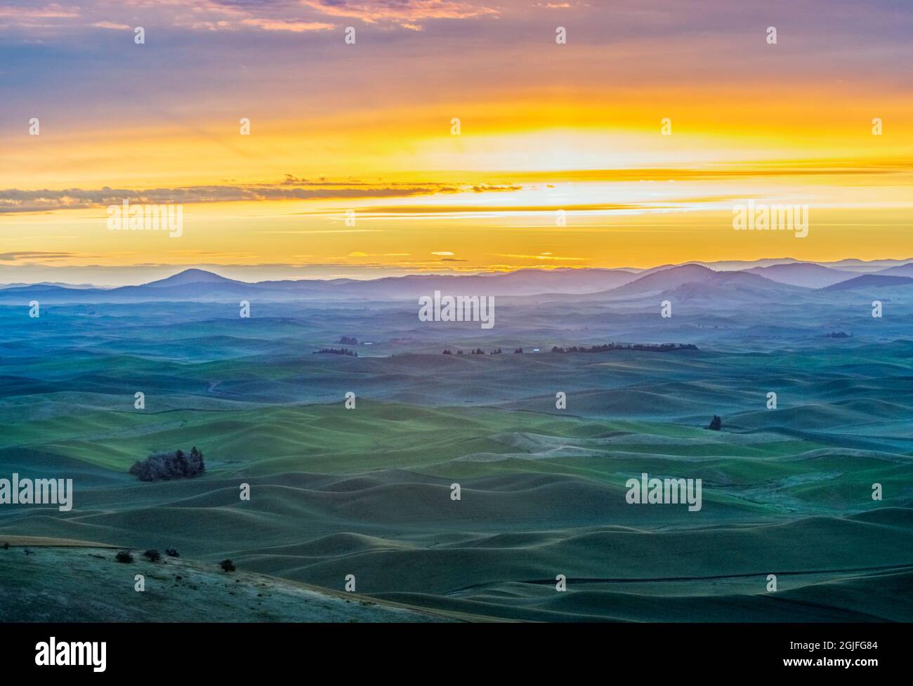 Washington State, Steptoe Butte State Park, Steptoe Sunrise Stockfoto