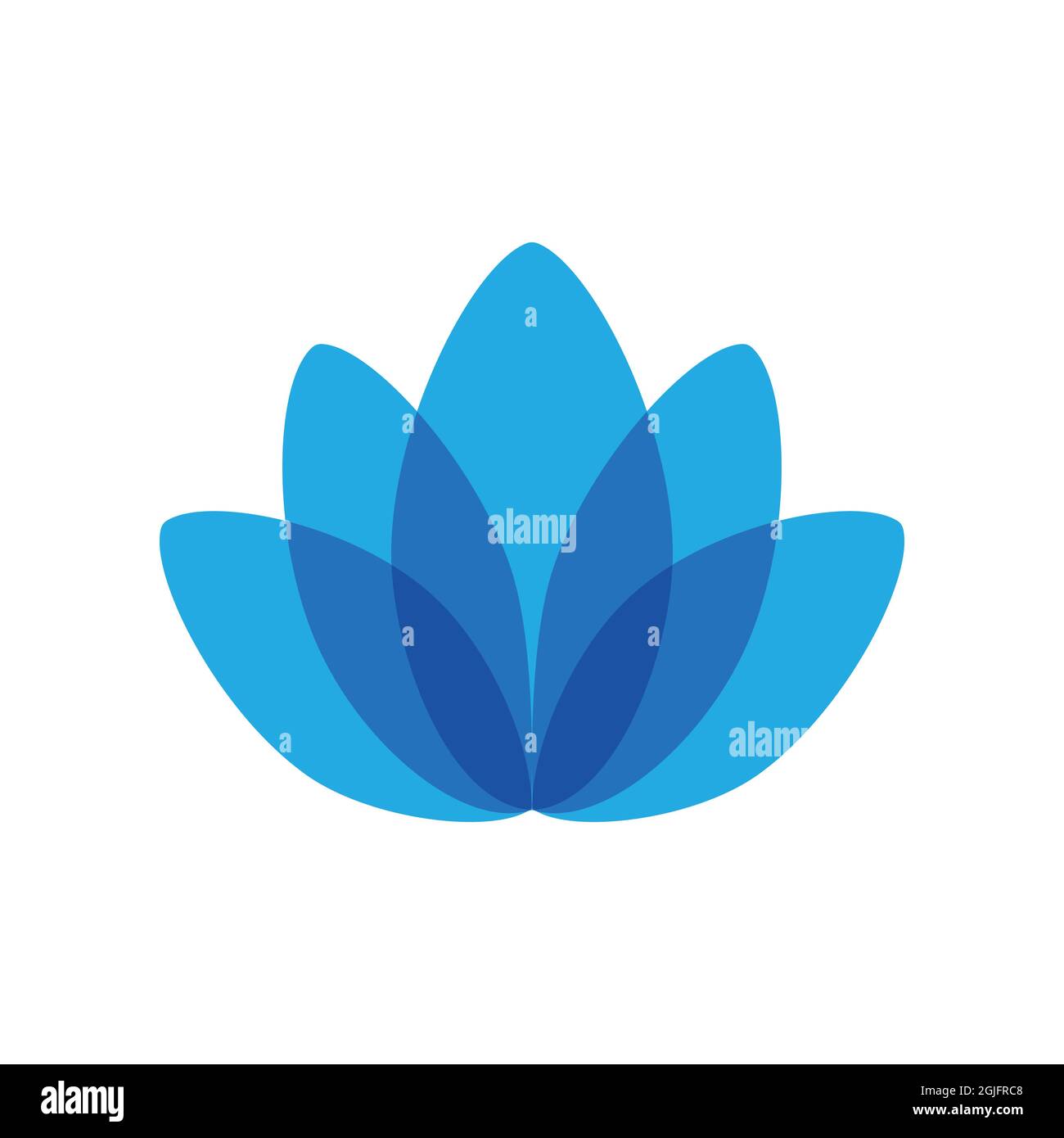 Lotus Linie Stil Symbol, Lotos Vektor-Logo-Design Stock Vektor