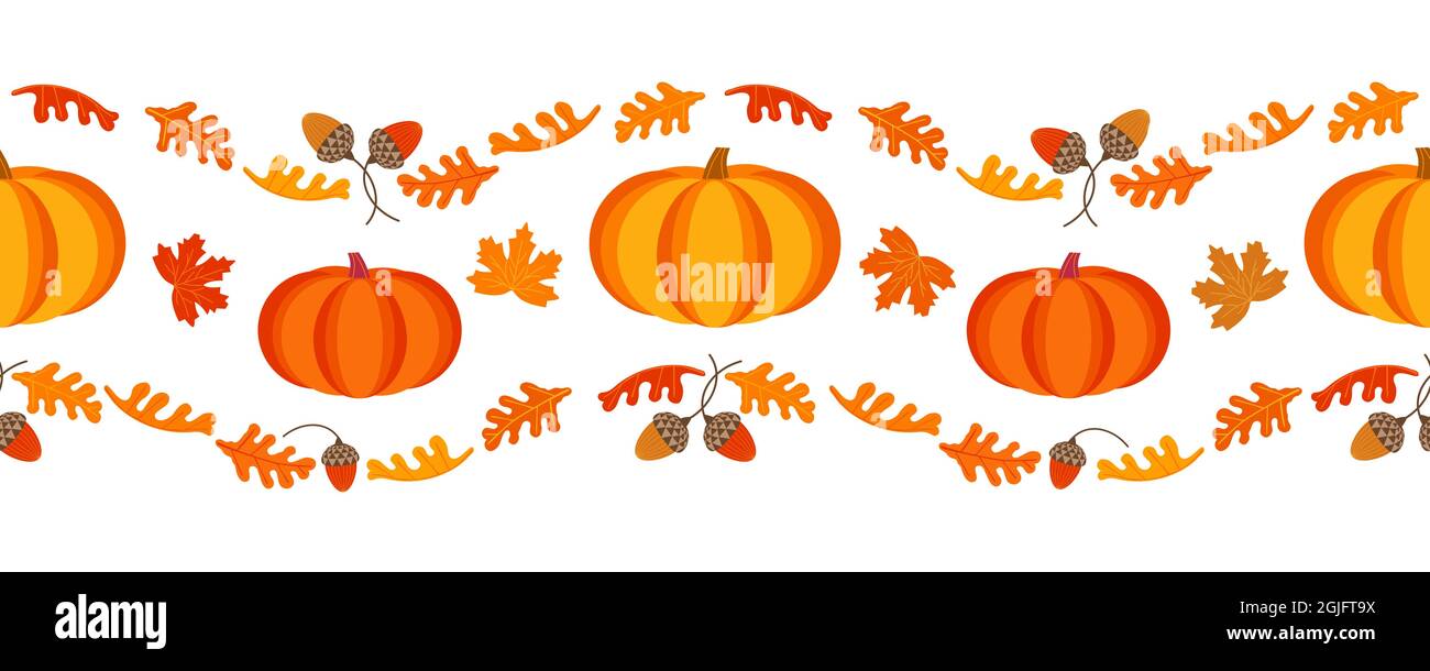 Happy Thanksgiving Day Urlaub geometrische nahtlose Vektor-Bordüre Muster Stock Vektor