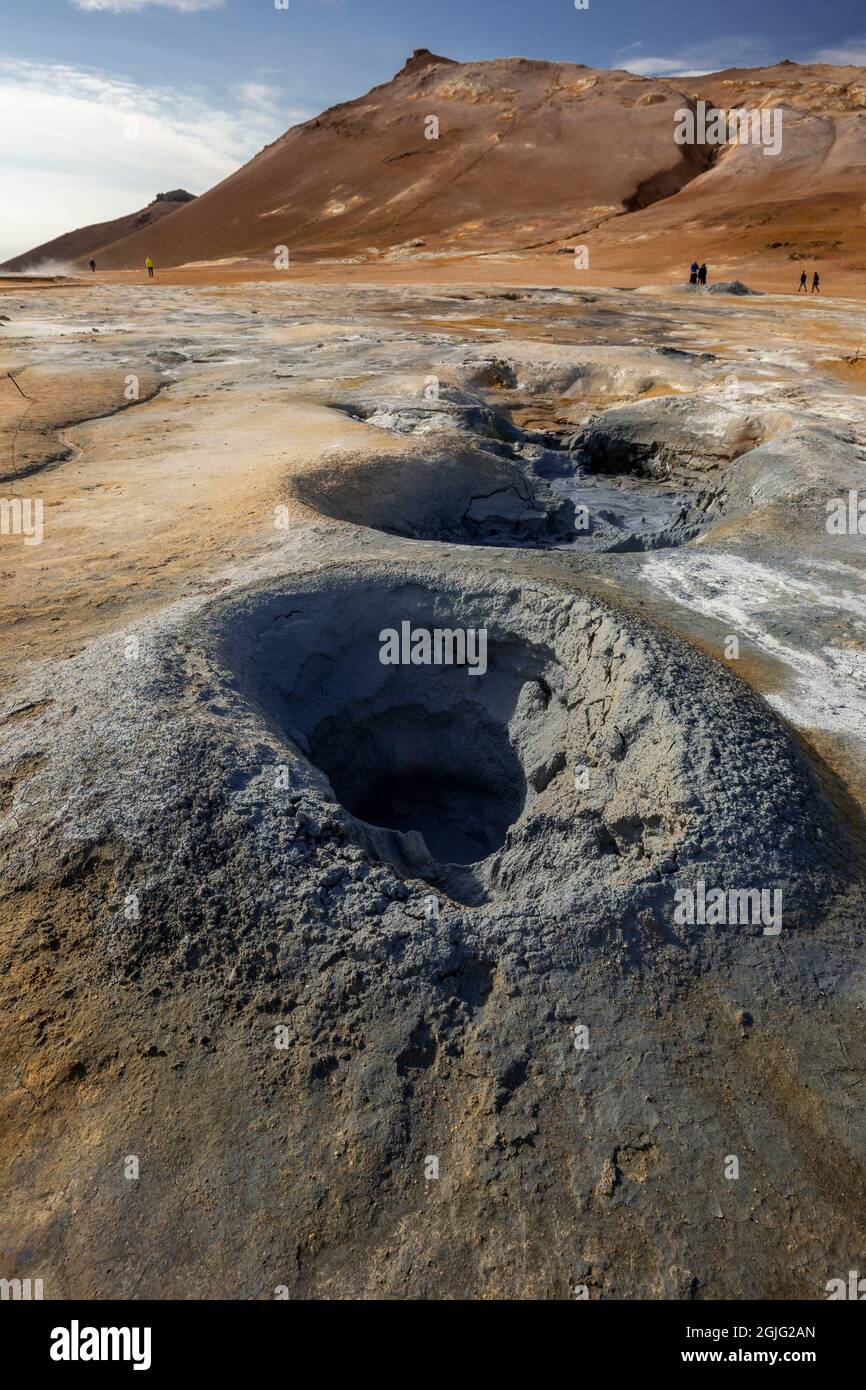 Vents, Namajfall Hverir Geothermie, in der Nähe von Reykjahlid, Island Stockfoto