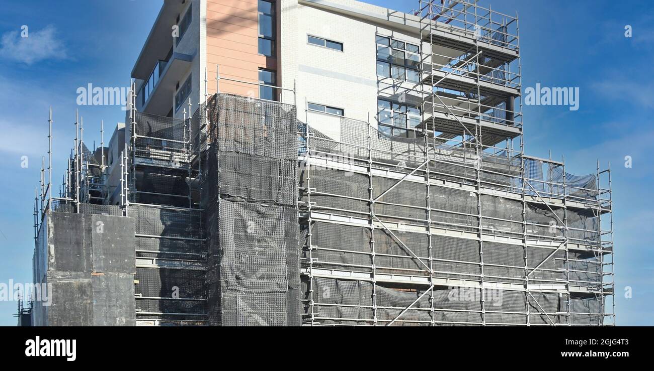 15. August 2021. Fortschrittsaktualisierung Fotos. Die fertiggestellten oberen Stockwerke wurden nun enthüllt. Sozialer Wohnungsbau bei 56-58 Beane St. Gosford. Australien. Angezeigt Stockfoto