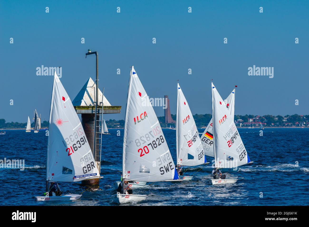 Die jährliche Kieler Woche oder Kiel Regatta´s der Ostsee ist die größte Segelveranstaltung der Welt, Schleswig-Holstein, Ostsee, Norddeutschland Stockfoto