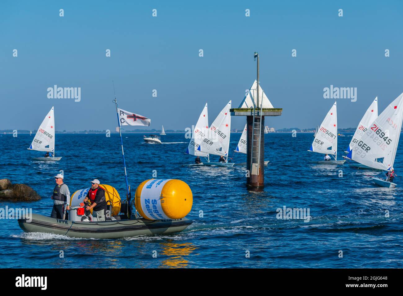 Die jährliche Kieler Woche oder Kiel Regatta´s der Ostsee ist die größte Segelveranstaltung der Welt, Schleswig-Holstein, Ostsee, Norddeutschland Stockfoto